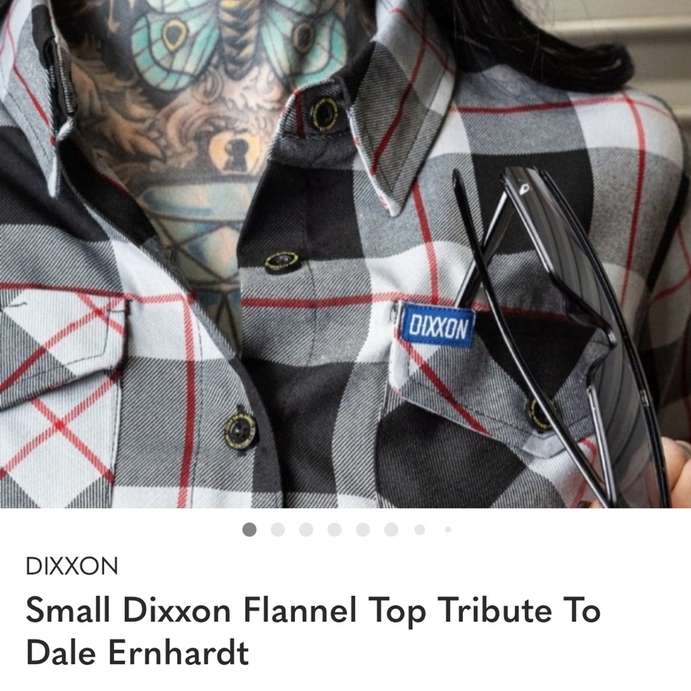 Small Dixxon Flannel Top Tribute To Dale Ernhardt